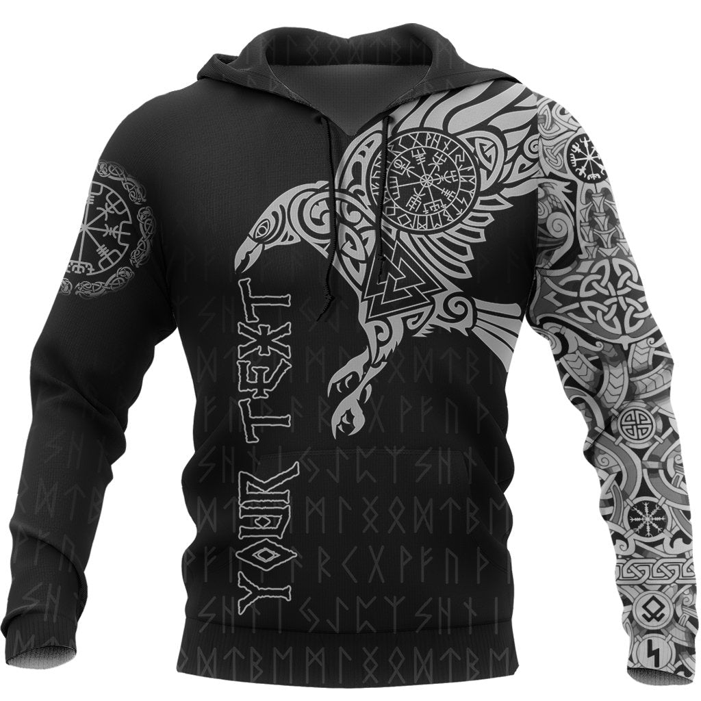 Custom Viking The Raven Of Odin Tattoo Hoodie Special RLT12 - Wonder Print Shop