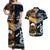 New Zealand Australia Hawaiian Couple Outfits Maori Aboriginal Matching Hawaiian Shirt And Dress Together Blue LT8 - Wonder Print Shop