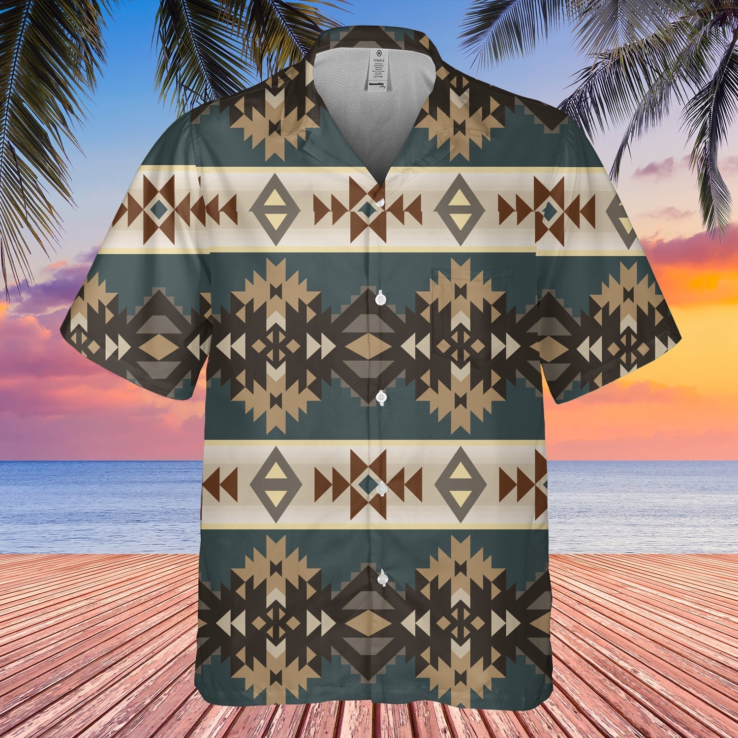 Native American Navajo Geometric Seamless Patterns Hawaiian Shirt 3D LT10 - Wonder Print Shop