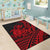 Hawaii Turtle With Hibiscus Tribal Red Area Rug LT12 - Wonder Print Shop