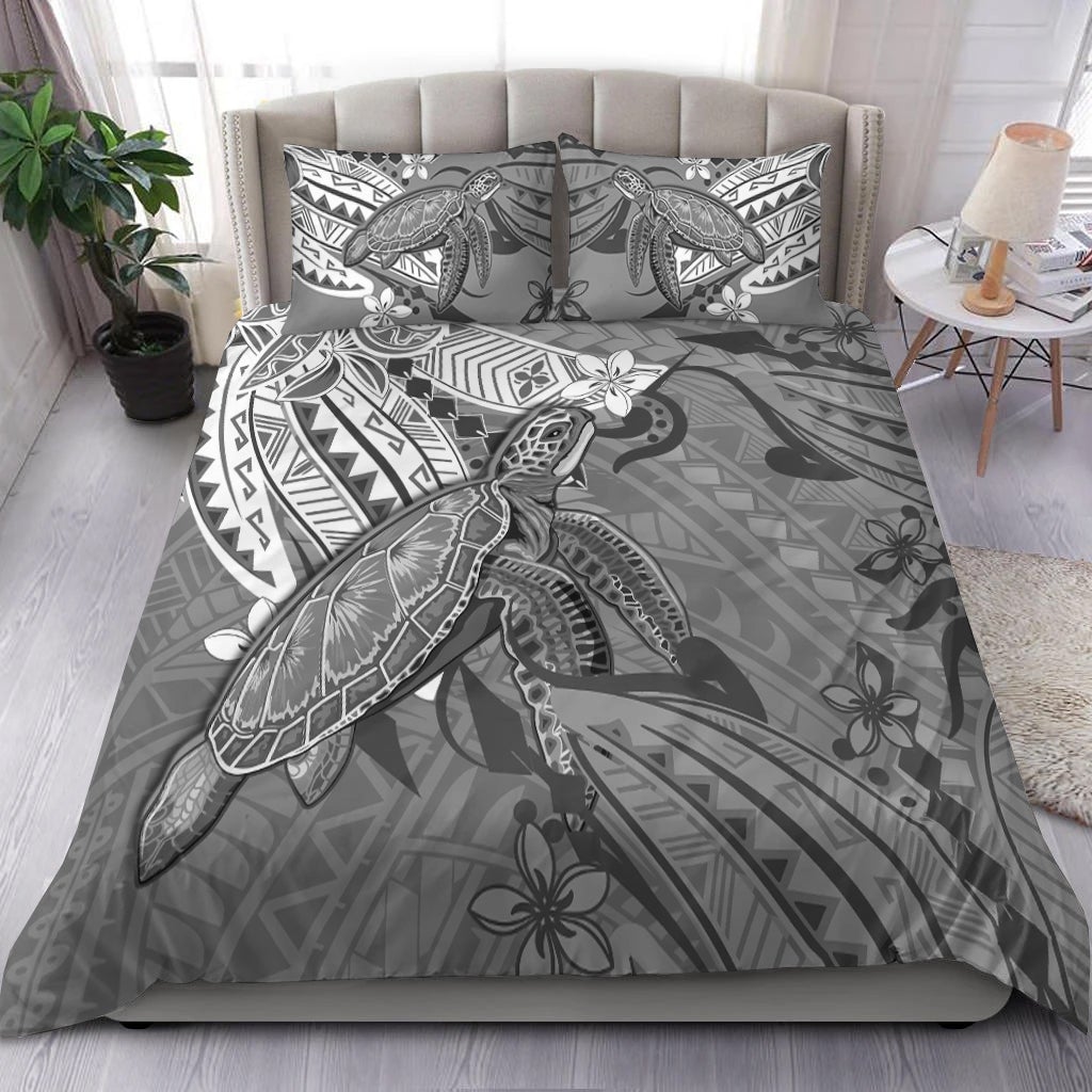 Hawaiian Islands Bedding Set Turtle Mix Hawaii Polynesian Gray LT13 - Wonder Print Shop