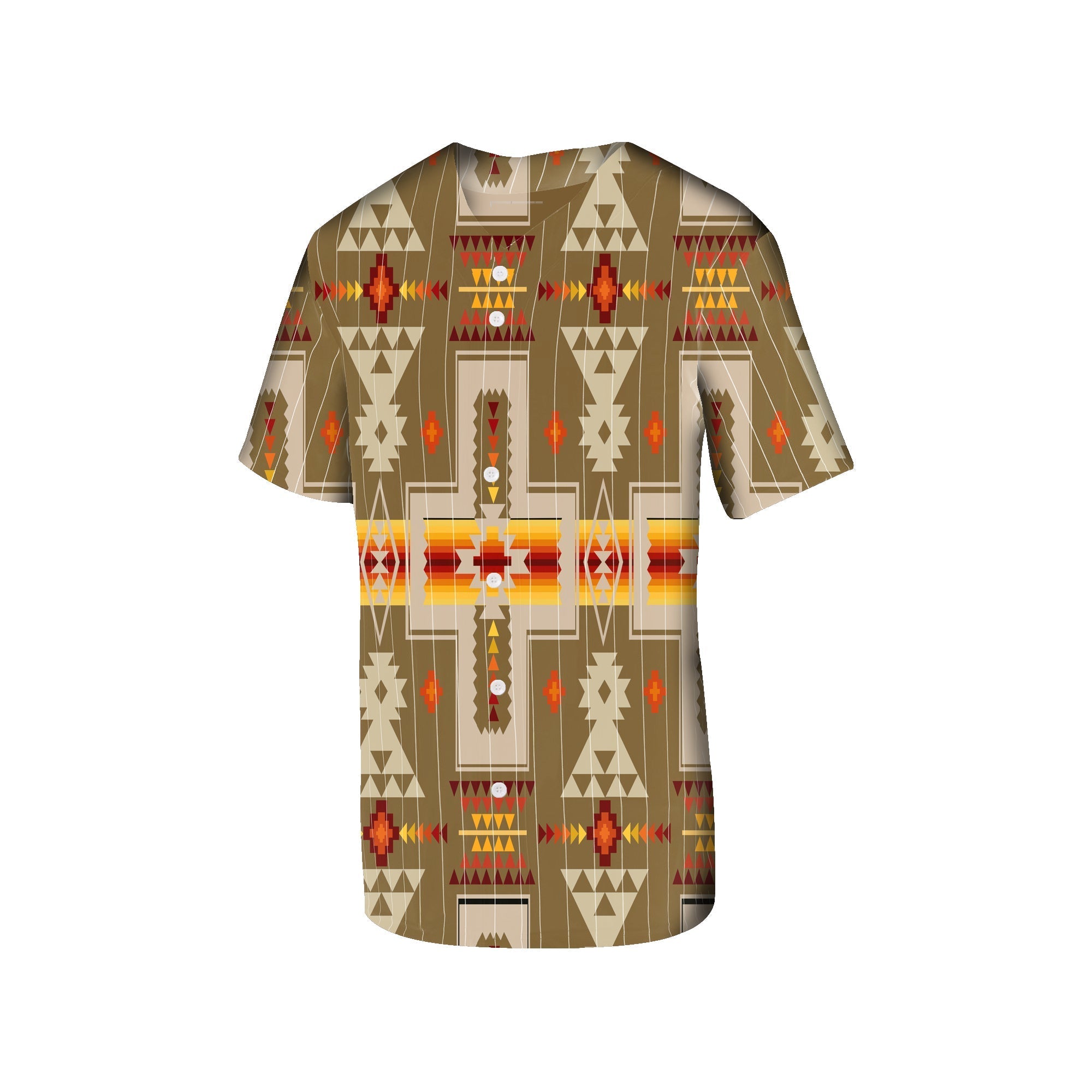 Light Brown Tribe Design Native American Baseball Jersey LT10 - Wonder Print Shop