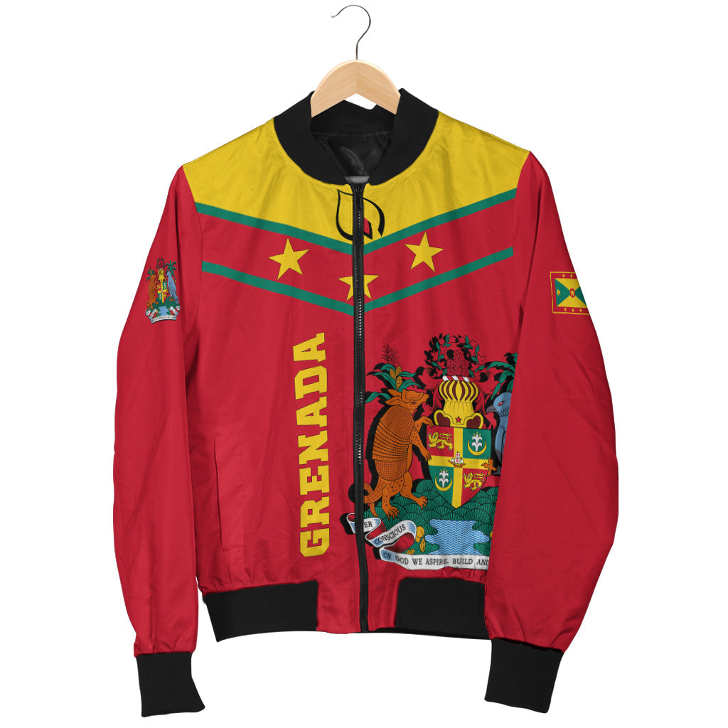 Grenada Bomber Jacket - Proud Grenadian - LT12 - Wonder Print Shop