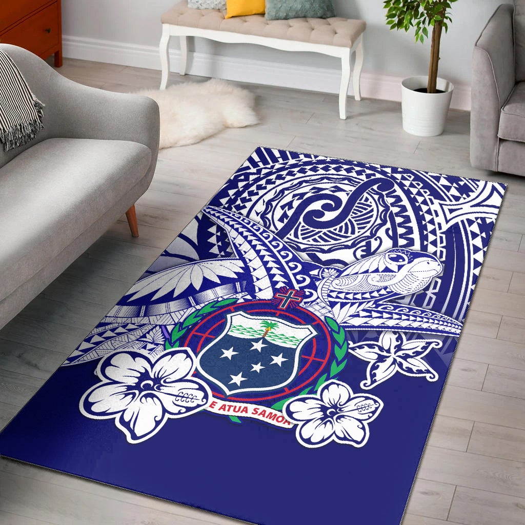 Samoa Polynesian Area Rug Samoan Loved Turtles LT13 - Wonder Print Shop