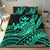 Hawaii Humpback Whale With Hibiscus Tribal Turquoise Bedding Set LT12 - Wonder Print Shop