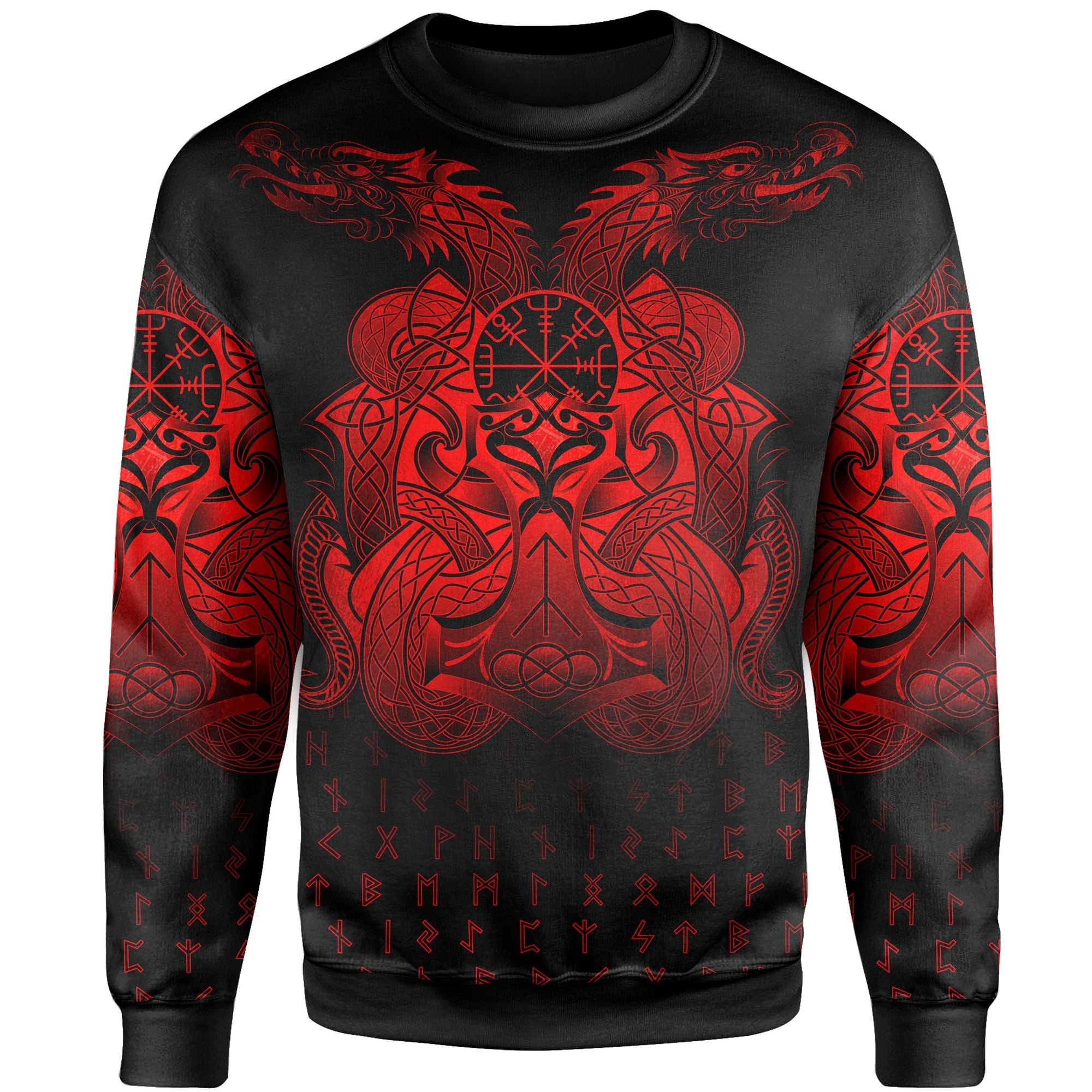 viking-sweatshirt-vegvisir-mjolnir-and-dragon-norse-tattoo