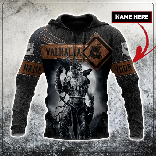 Custom Viking Clothing Personalized Odin Valhalla Viking Hoodie RLT12 - Wonder Print Shop