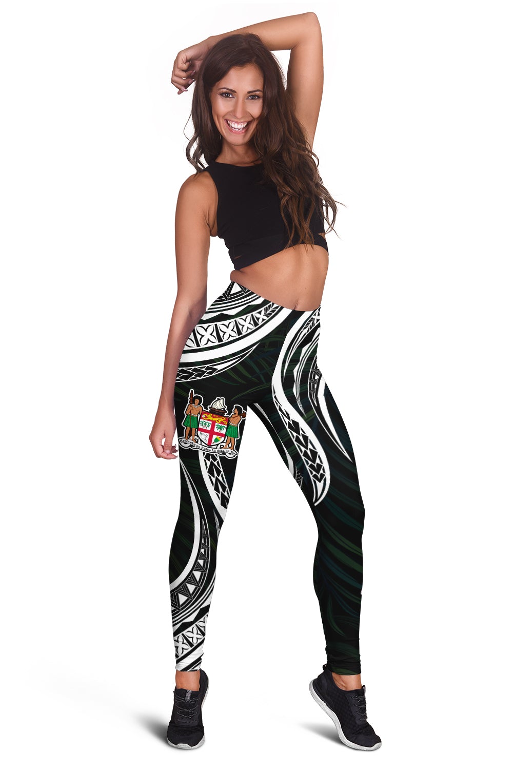 fiji-coat-of-arms-women-leggings-polynesian-mix-coconut-pattern