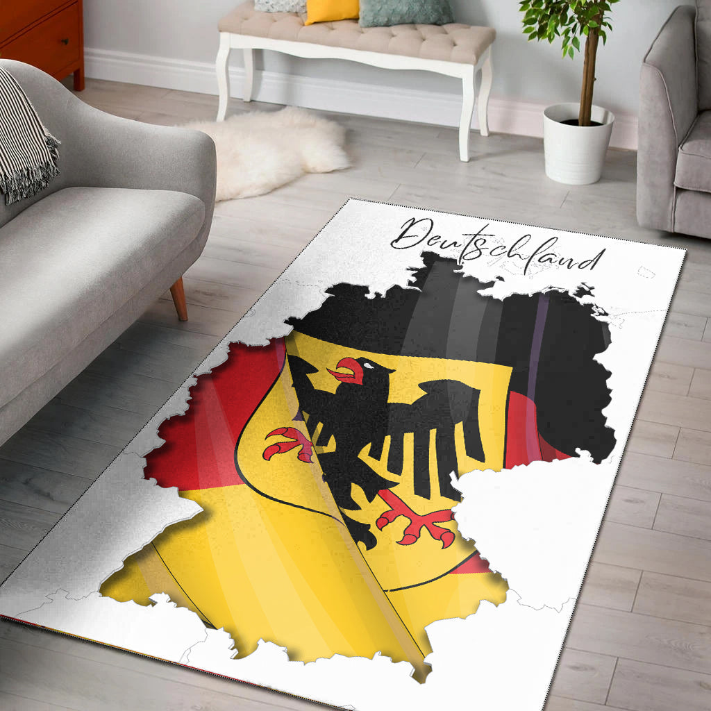 Germany Area Rug Grunge Deutschland Map and Coat Of Arms Ver.01 LT13 - Wonder Print Shop