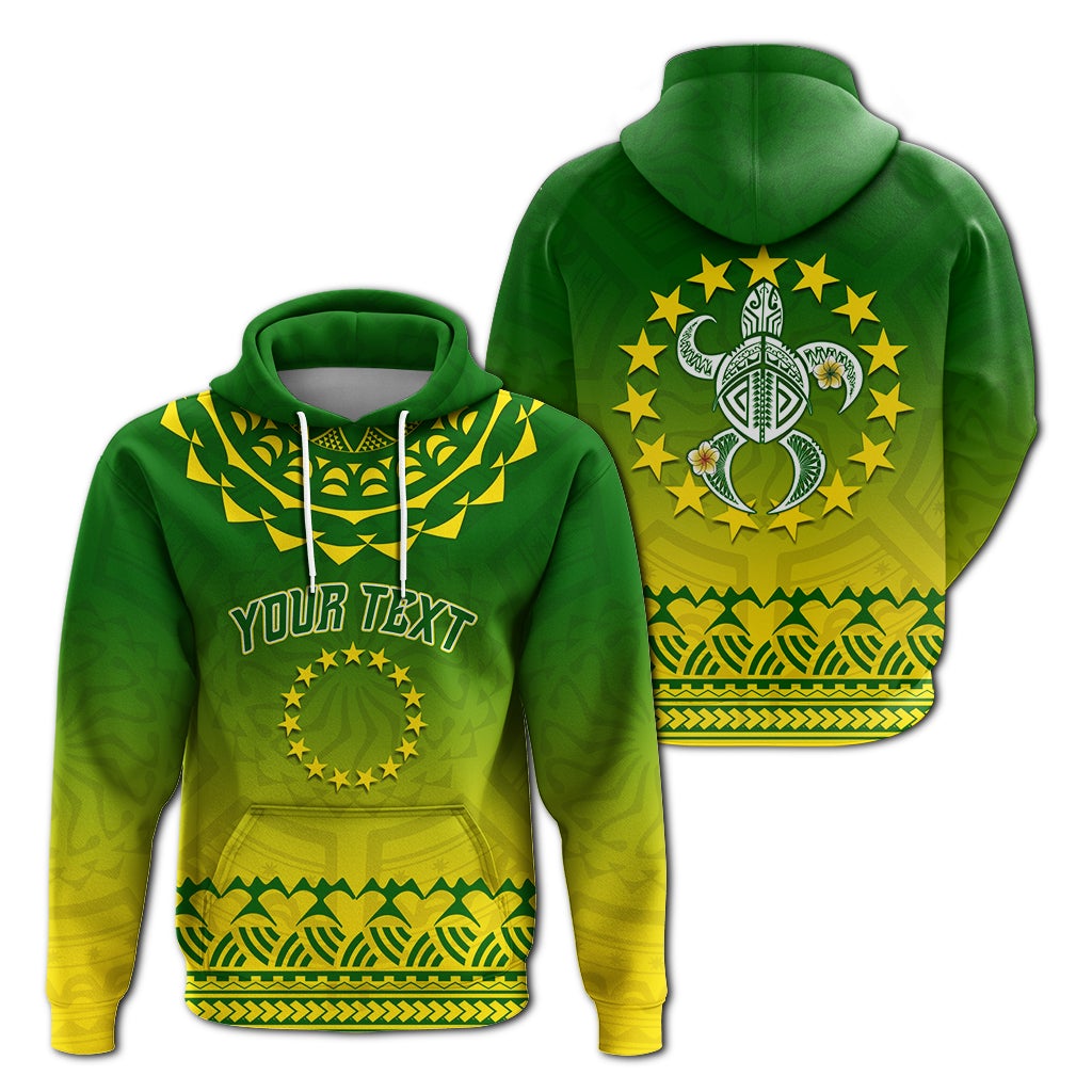 Custom Cook Islands Hoodie with Tribal Turtle LT12 - Wonder Print Shop