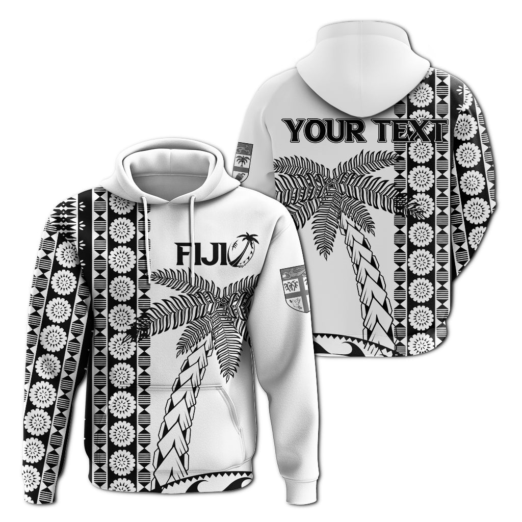 Custom Fiji Rugby Hoodie Coconut Tree With Tapa Pattern LT12 - Wonder Print Shop