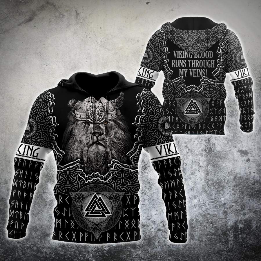 Viking Clothing Viking Lion Hoodie RLT12 - Wonder Print Shop