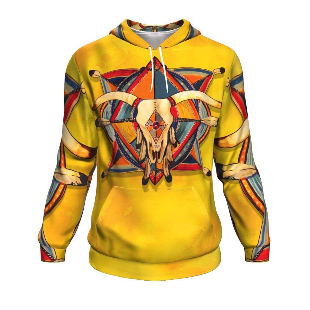 bison-skull-yellow-native-american-pride-3d-pullover-hoodies