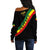 Adwa Victory Ethiopian Off Shoulder Sweater Black LT10 - Wonder Print Shop