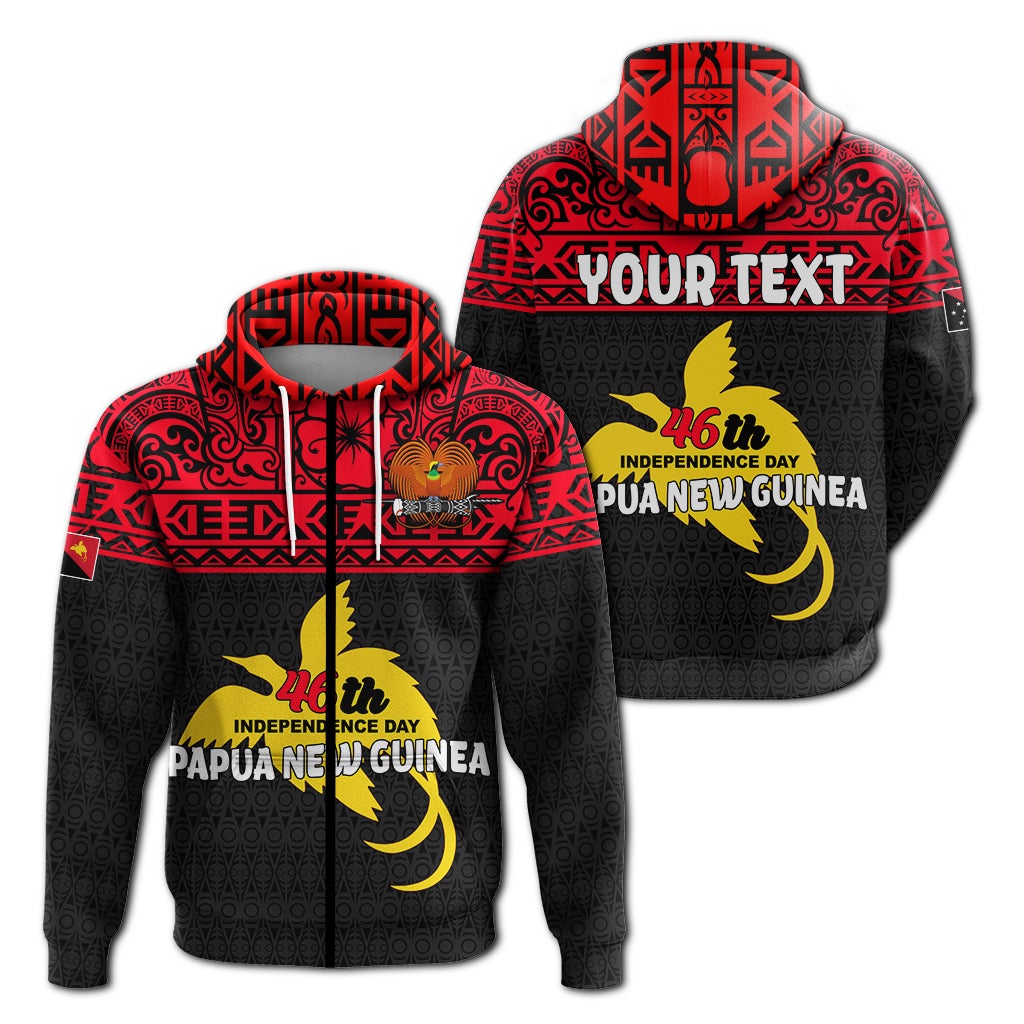 Custom Papua New Guinea Independence Day Zip Up Hoodie LT12 - Wonder Print Shop