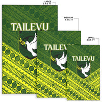 Tailevu rug sizes shown: Large 5x8 ft, Medium 4x6 ft, Small 3x5 ft
