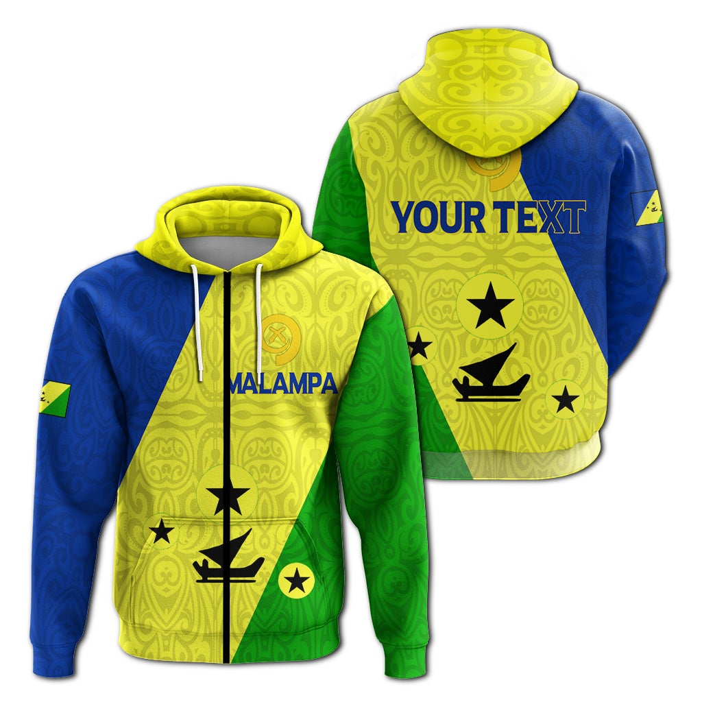 Custom Malampa Province Vanuatu Zip Up Hoodie Flag Style LT12 - Wonder Print Shop