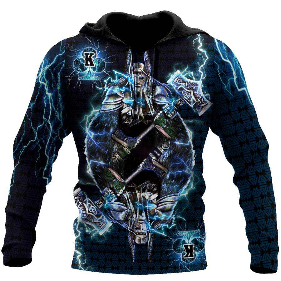 Viking Clothing Thor The True King Vikings Hoodie RLT12 - Wonder Print Shop