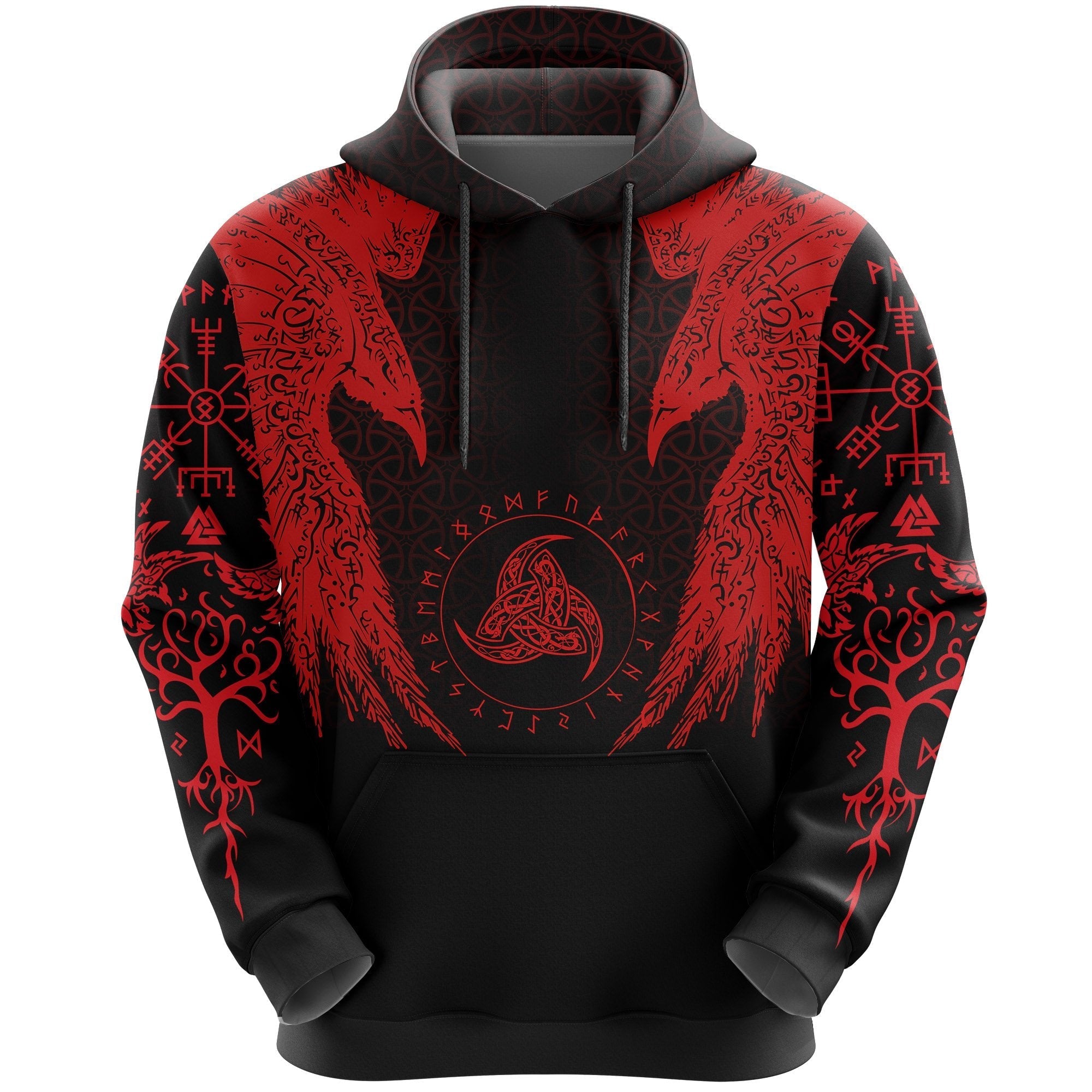 Viking Hoodie Muninn Tattoo RLT12 - Wonder Print Shop