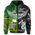 Custom New Zealand Cook Islands Zip Hoodie Together Black LT8 - Wonder Print Shop