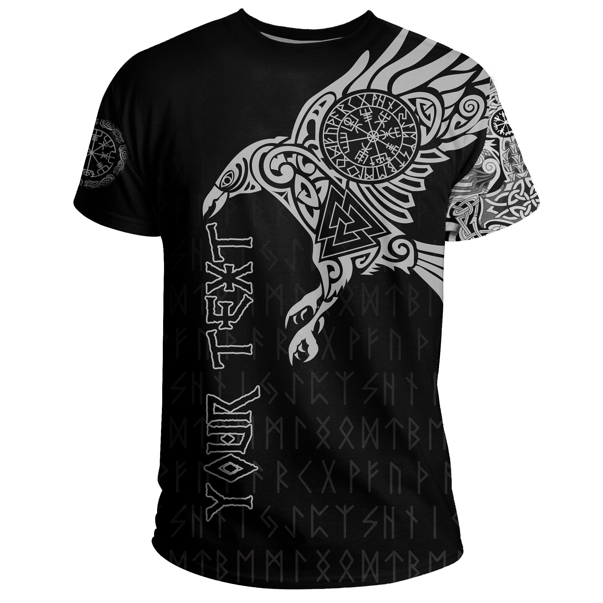 Viking T Shirt, Custom Personalised The Raven Of Odin Tattoo RLT12 - Wonder Print Shop