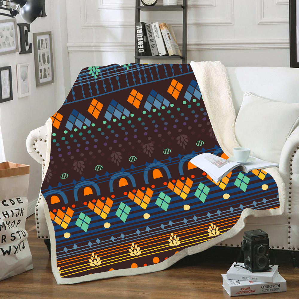 ethno-brown-blue-blanket