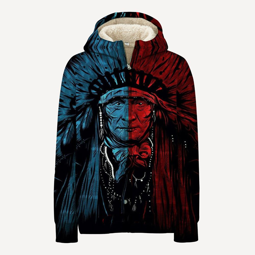 color-chief-native-american-3d-fleece-hoodie