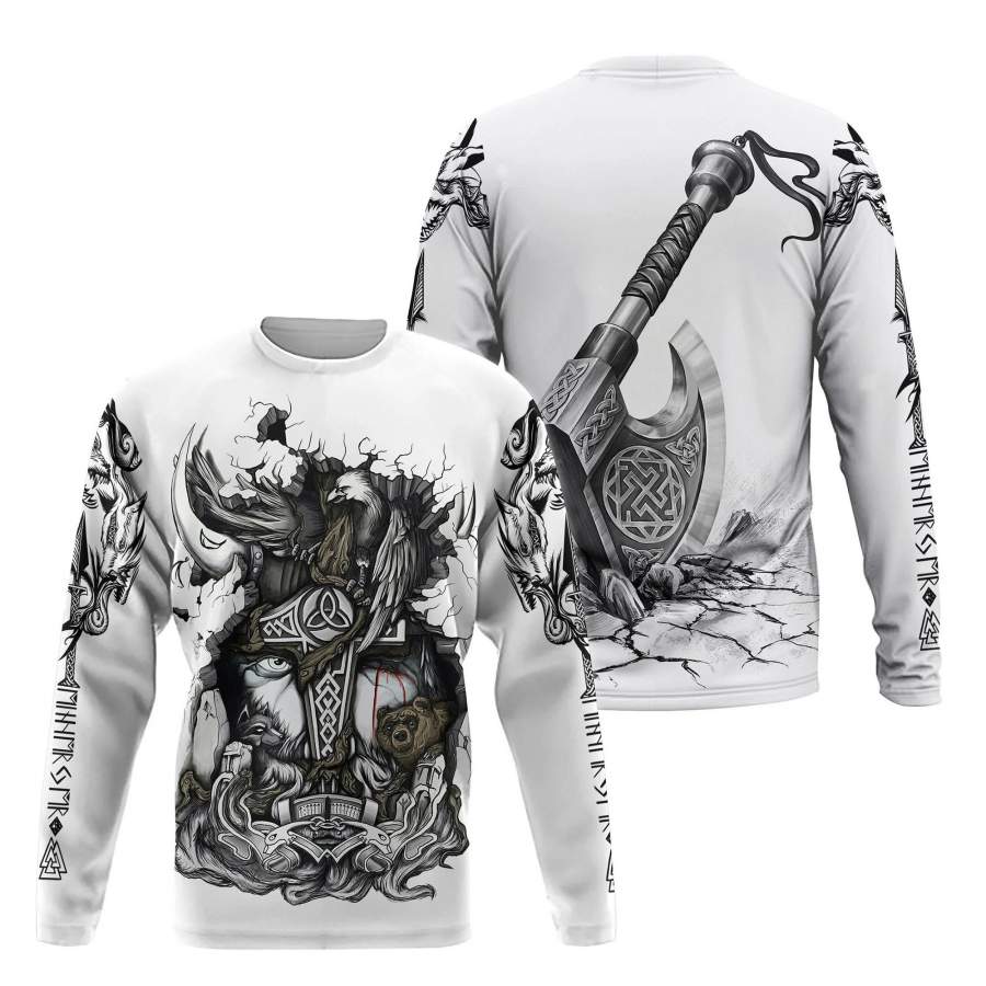 Viking Clothing Viking Odin Sweatshirt RLT12 - Wonder Print Shop