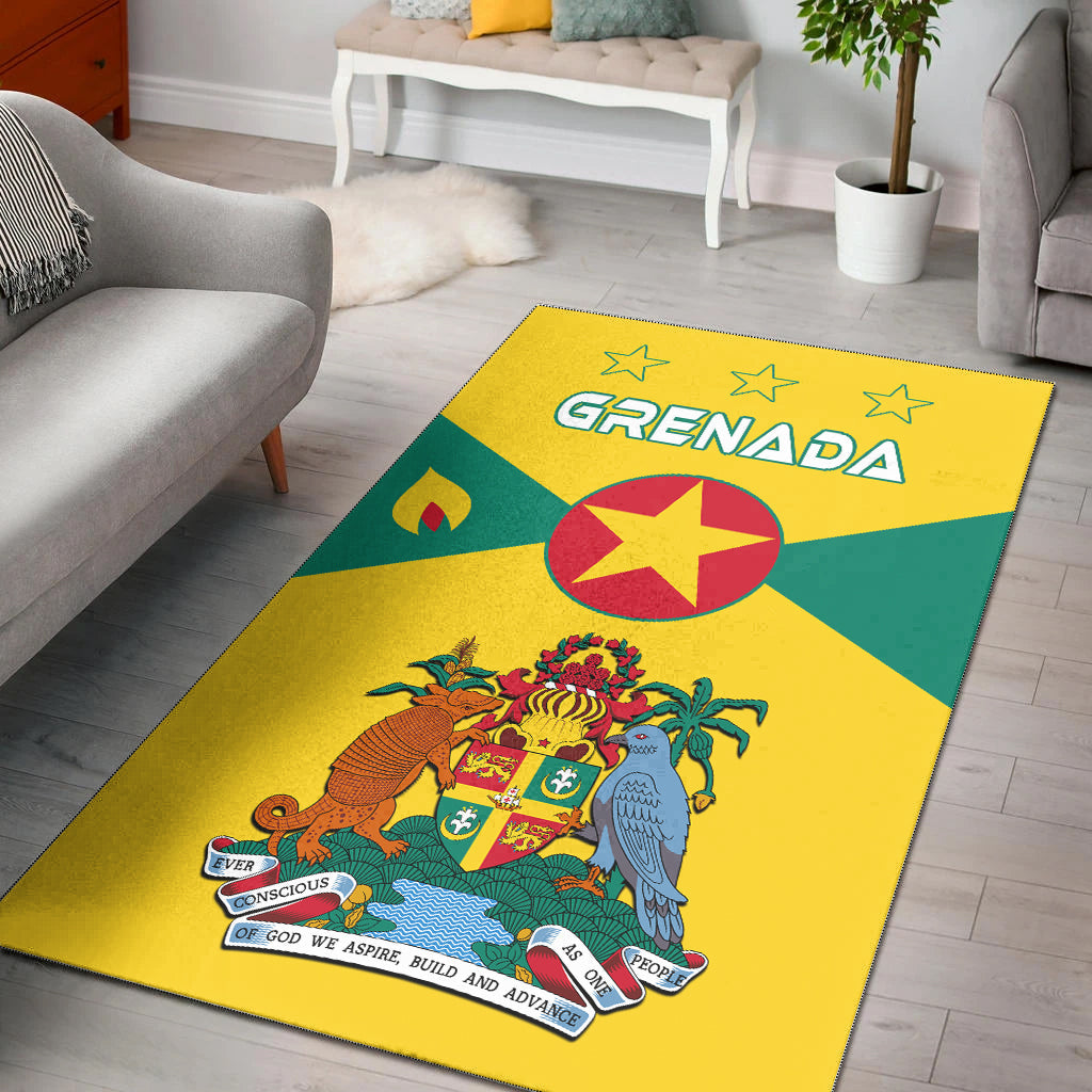 Grenada Area Rug Power Grenada Mix Coat of Arms LT13 - Wonder Print Shop