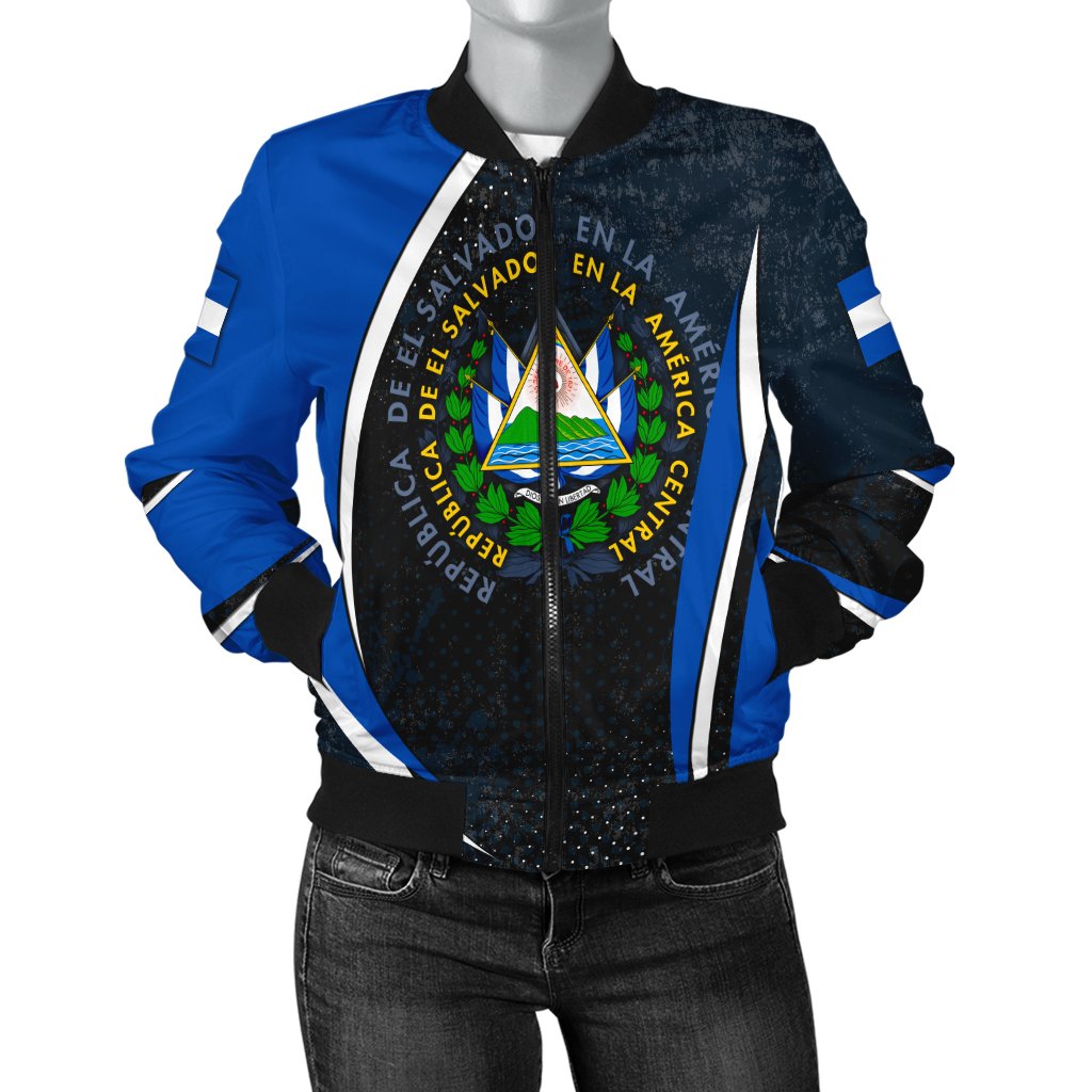 El Salvador Women's Bomber Jacket - El Salvadorian Spirit - Wonder Print Shop