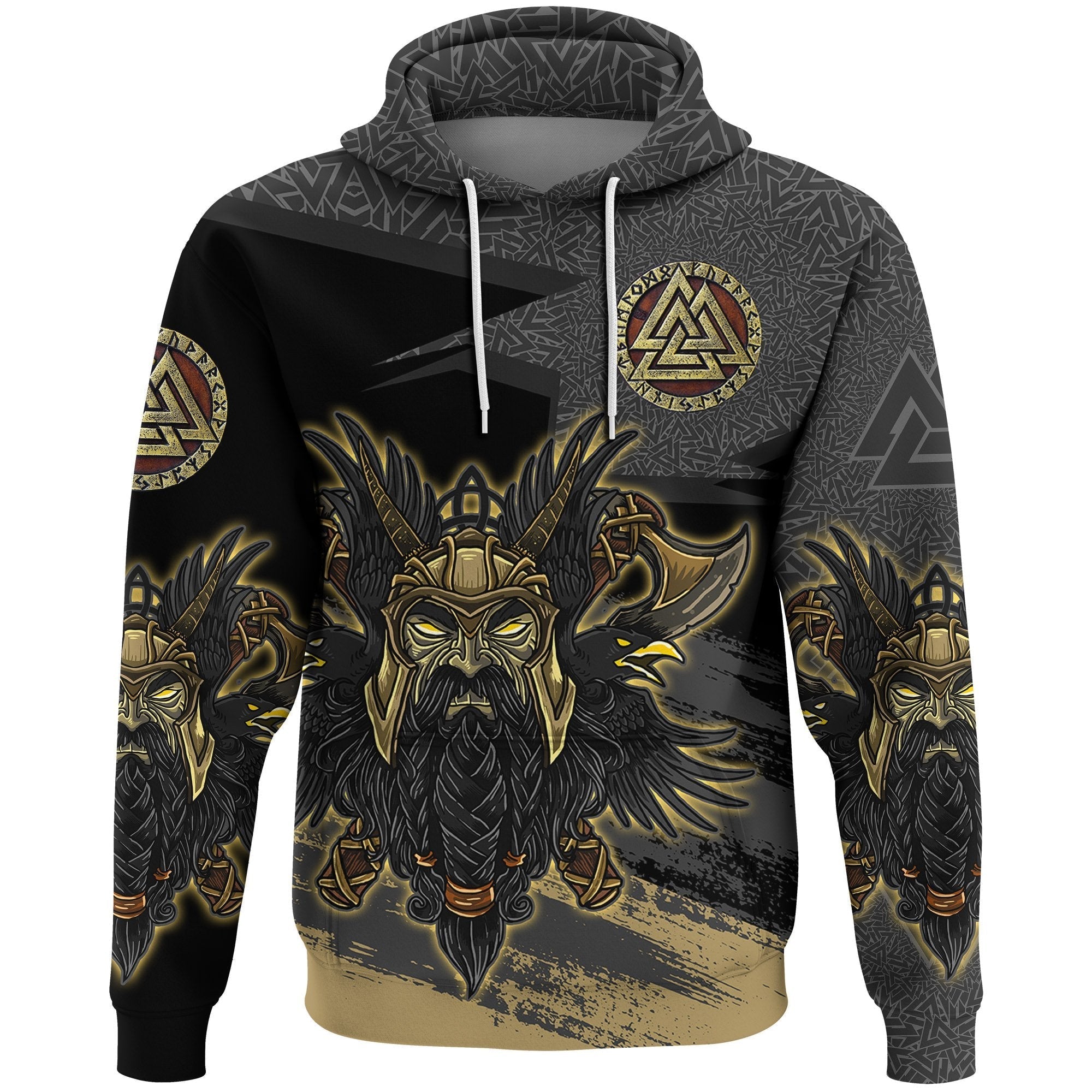 Viking Odin Hoodie Valknut, The Symbol Of Odin RLT12 - Wonder Print Shop