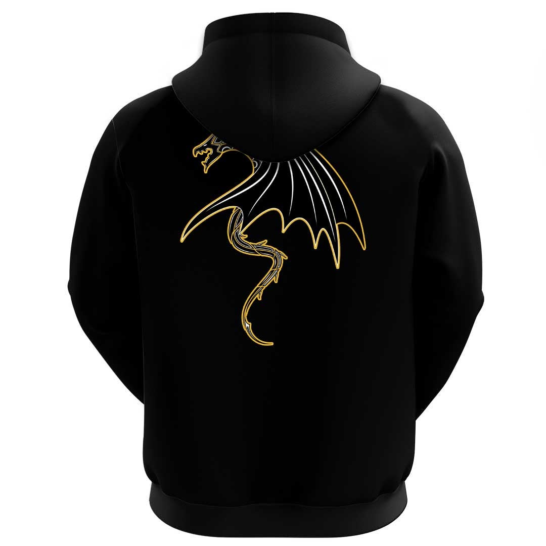 Viking Clothing Viking A Black Dragon Hoodie RLT12 - Wonder Print Shop