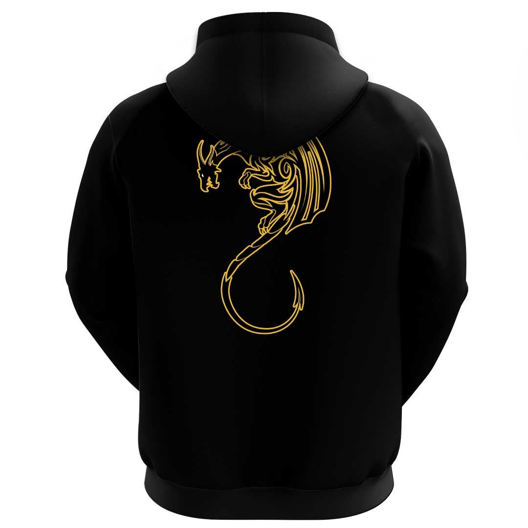 Viking Clothing Viking A Black Winged Dragon Spirit Of Celts Hoodie RLT12 - Wonder Print Shop