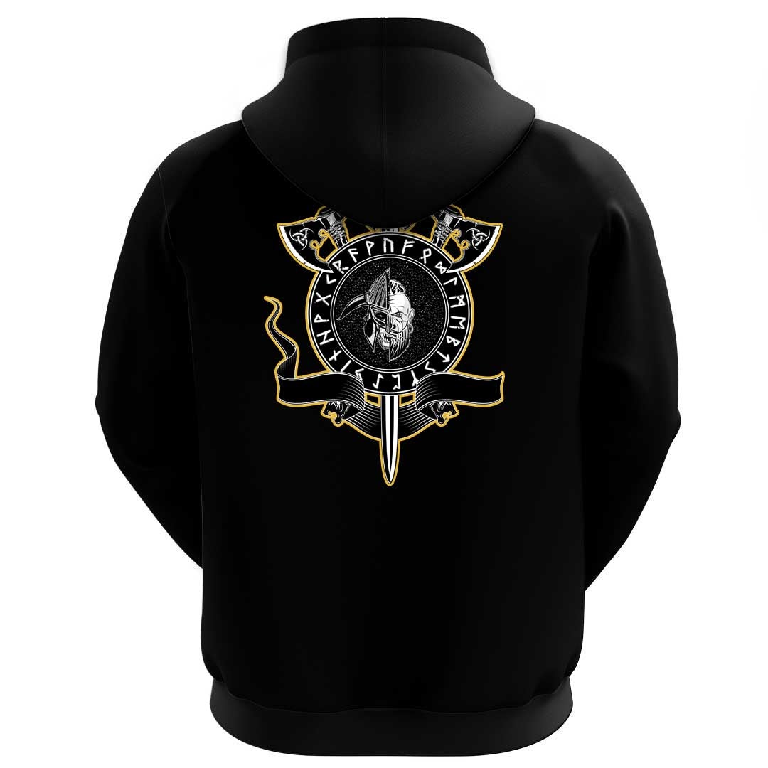 Viking Clothing Viking A Board Axes Sword and Dead Head Of The Hero Hoodie RLT12 - Wonder Print Shop