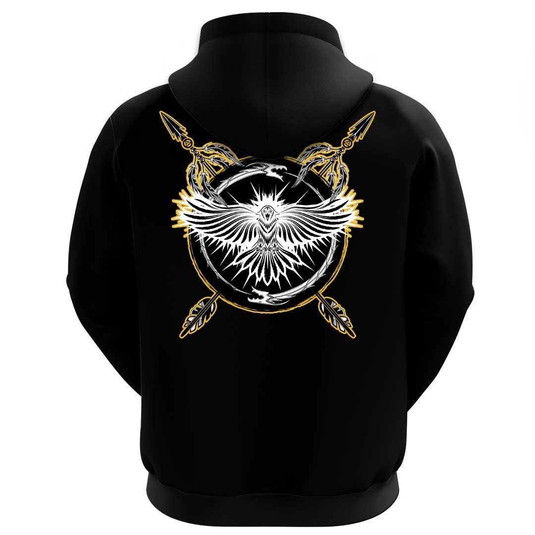 Viking Clothing Viking A Raven With Open Wings Sacred Sign Of Viking Hoodie RLT12 - Wonder Print Shop