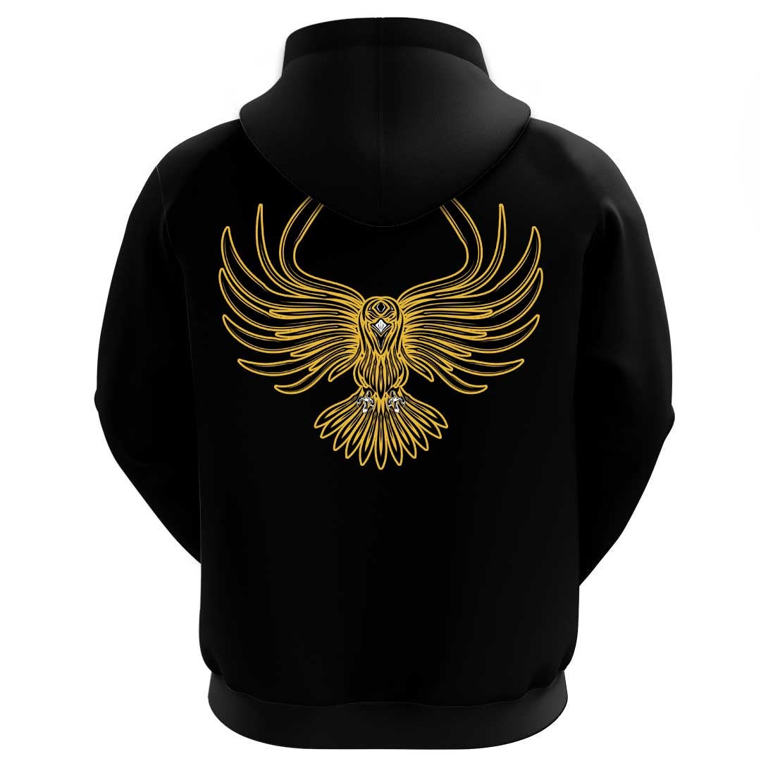 Viking Clothing Viking A Raven With Open Wings Hoodie RLT12 - Wonder Print Shop