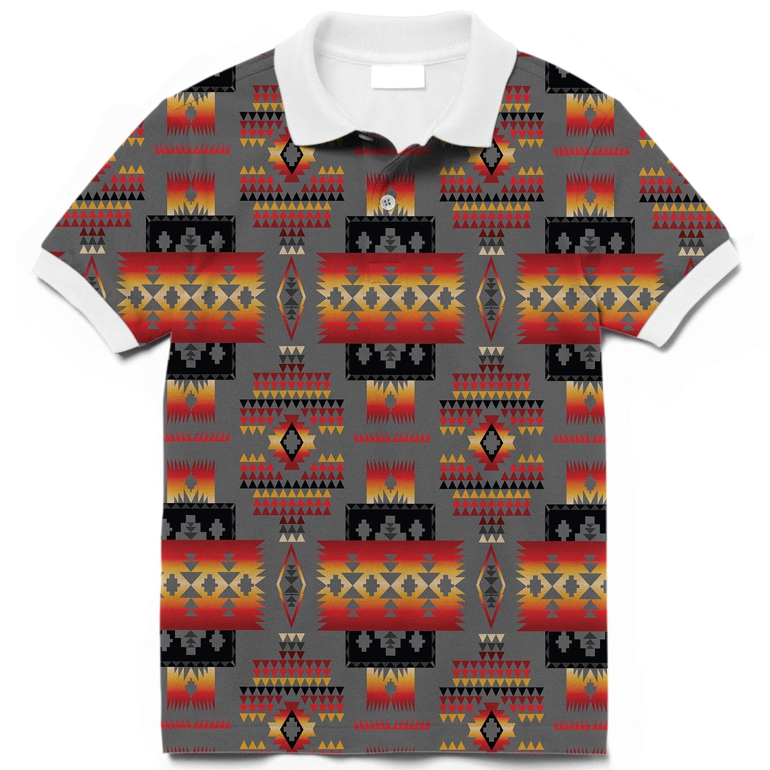 gray-tribe-pattern-native-american-polo-t-shirt-3d