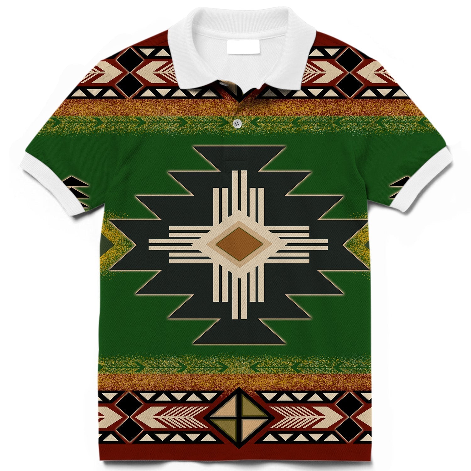 southwest-green-symbol-native-american-polo-t-shirt-3d