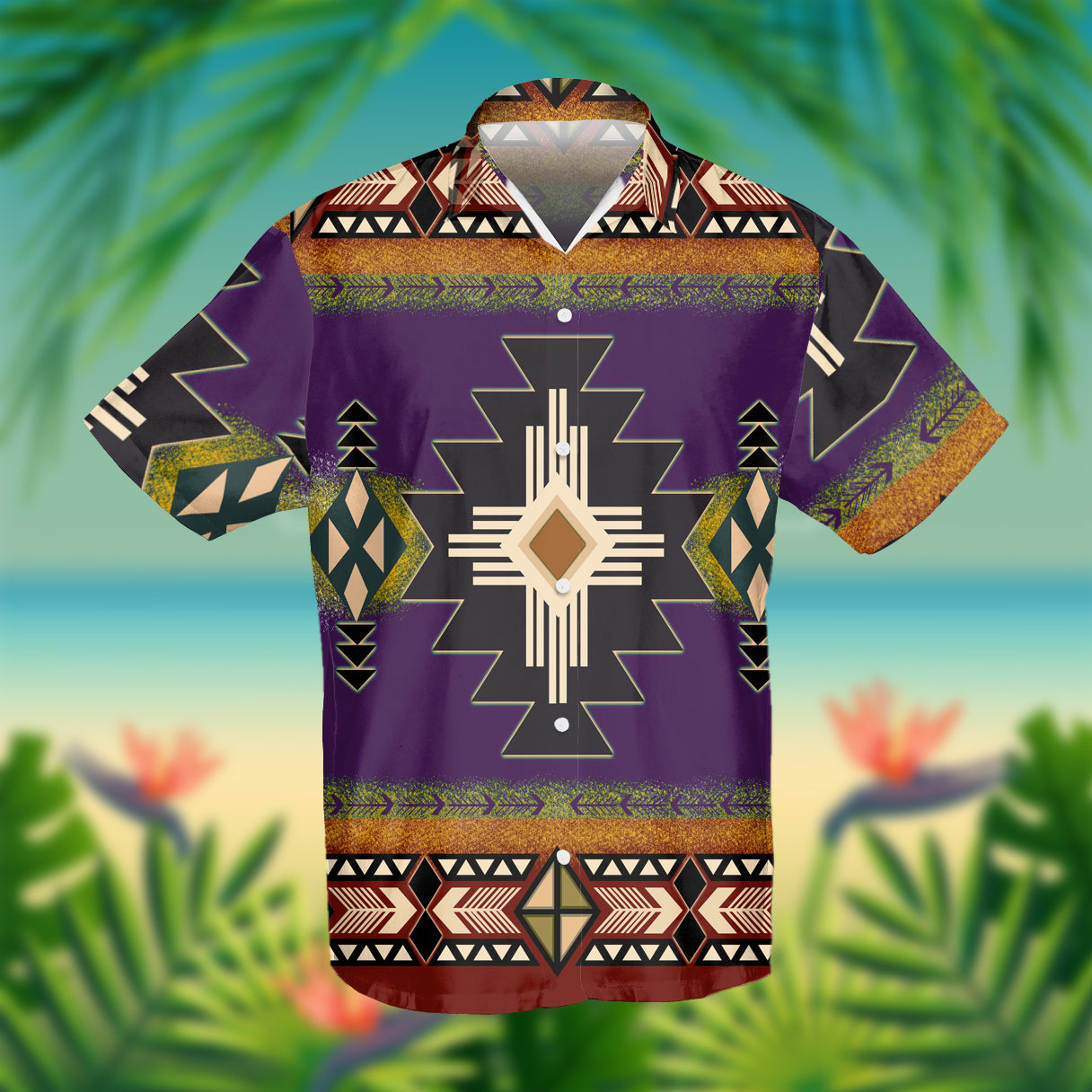 Southwest Purple Symbol Native American Hawaiian Shirt 3D LT10 - Wonder Print Shop