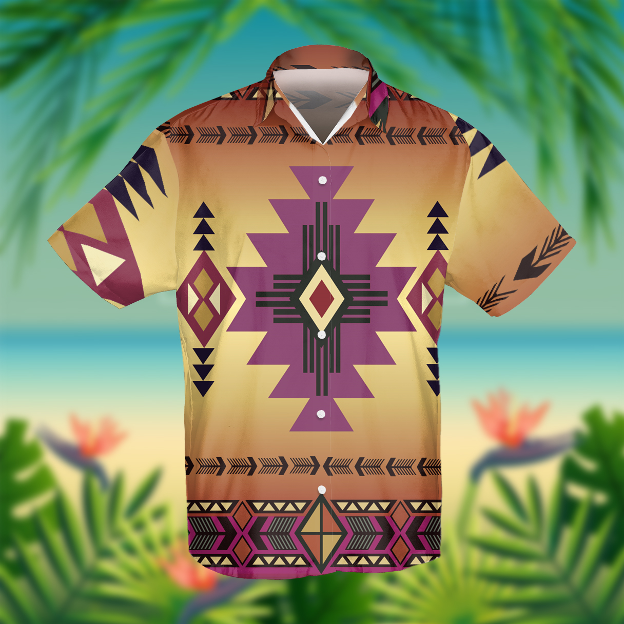 Southwest Purple Pink Symbol Native American Hawaiian Shirt 3D LT10 - Wonder Print Shop