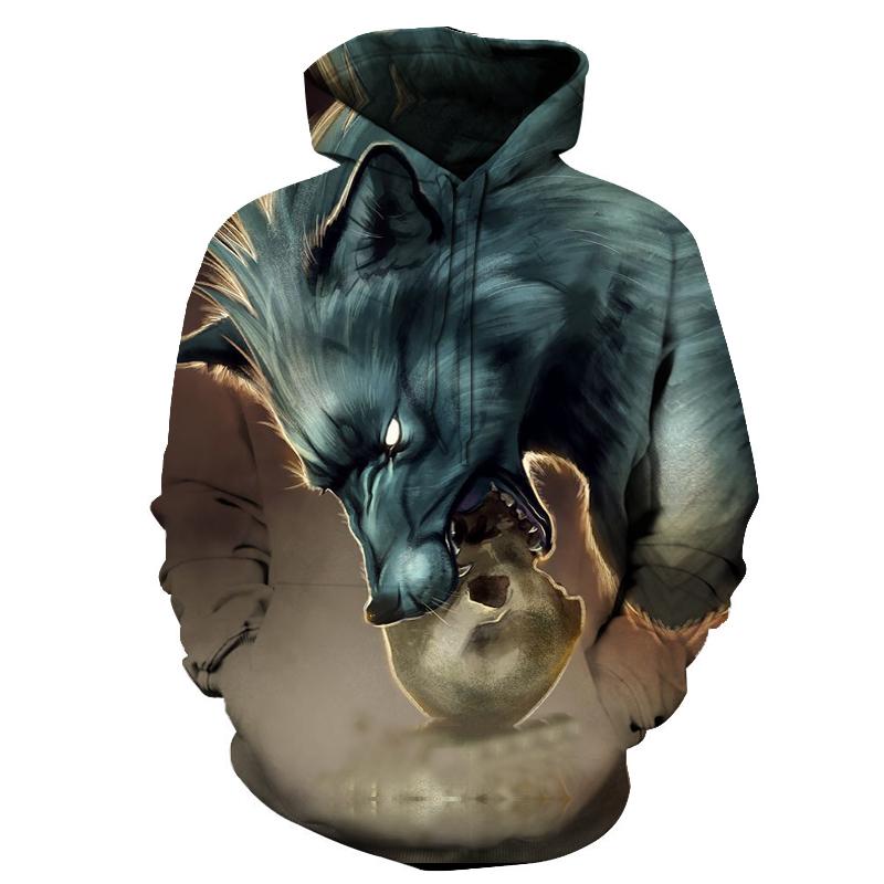 Wolf Skull Native American All Over Hoodie LT10 - Wonder Print Shop