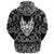 Viking Hoodie Abstract Horned Dragon with Bandana Paisley Style RLT12 - Wonder Print Shop