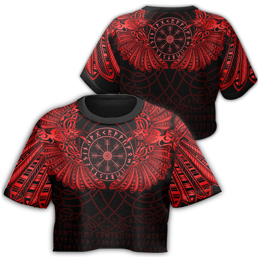 viking-clothing-viking-odins-celtic-two-ravens-red-version-croptop-t-shirt