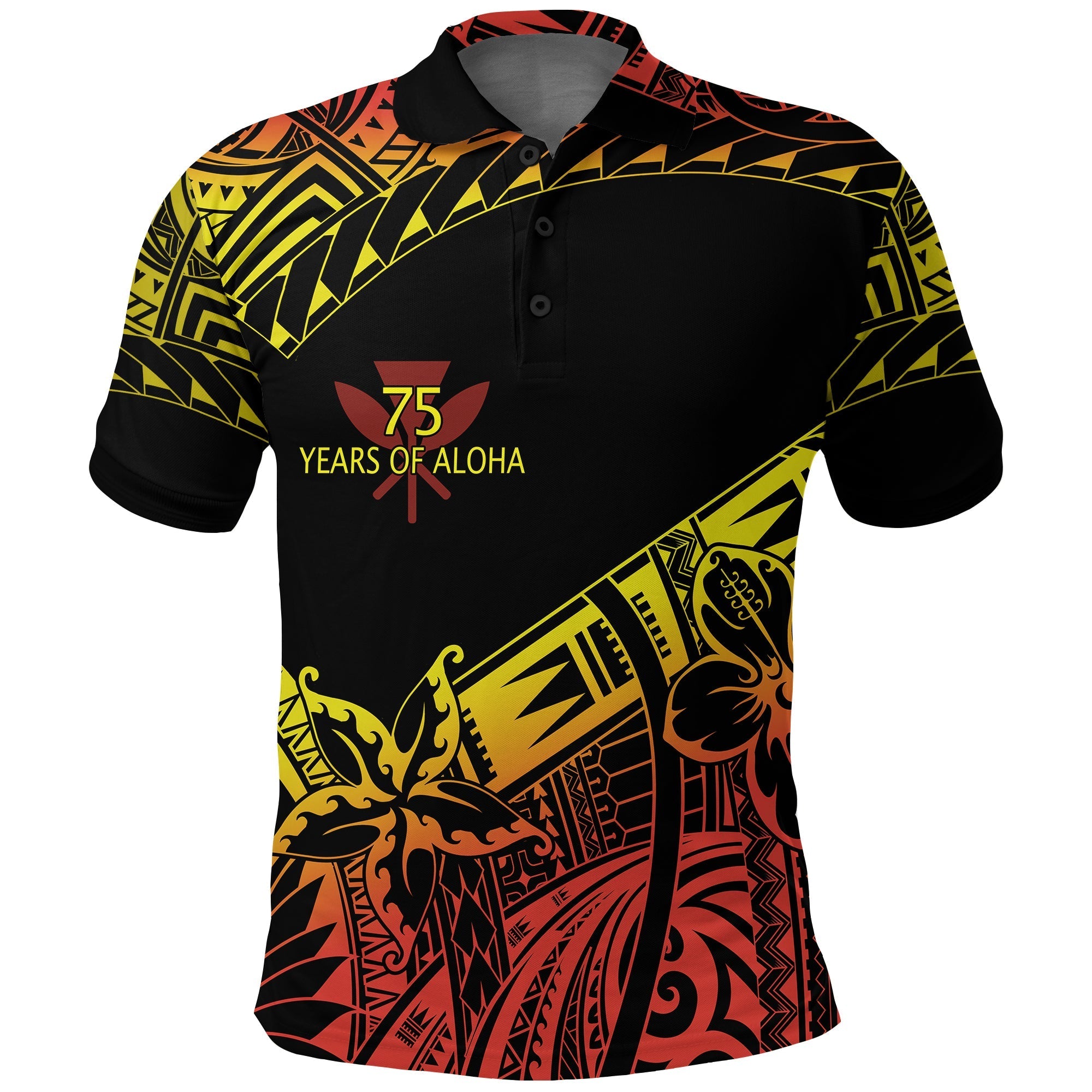 Hawaii Aloha Festival Polo Shirt Polynesian Hibicus Pattern - Wonder Print Shop