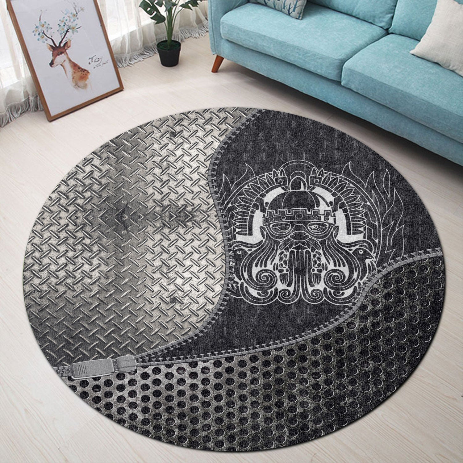 viking-carpet-ancient-scandinavian-god-odin-2-round-carpet