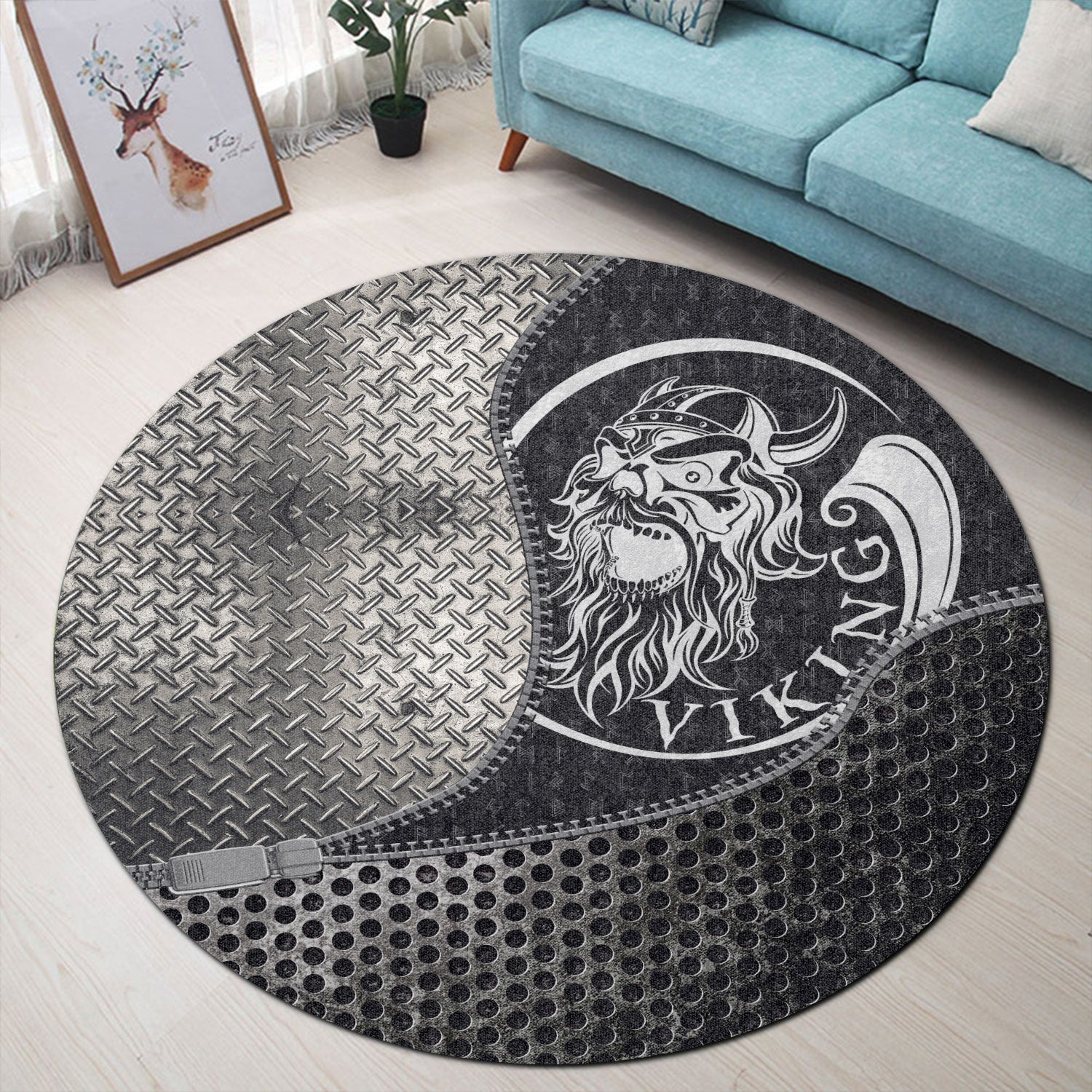 viking-carpet-ancient-warrior-skull-round-carpet