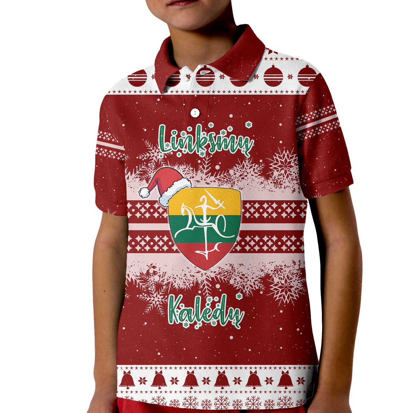 kios-angel-lithuania-folk-style-christmas-kid-polo-shirt