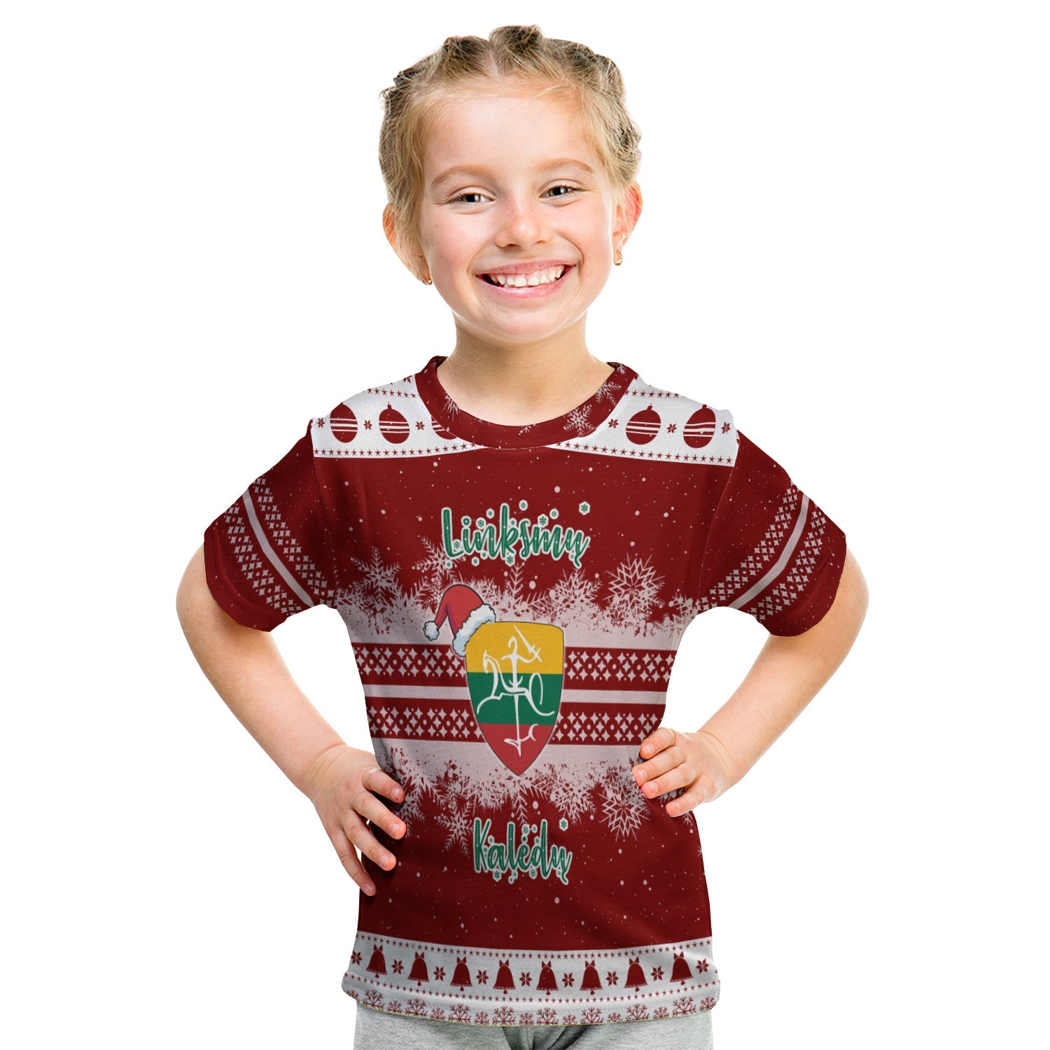 kios-angel-lithuania-folk-style-christmas-kid-t-shirt