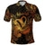 Aquarius Zodiac Polynesian Polo Shirt Unique Style Gold LT8 - Wonder Print Shop