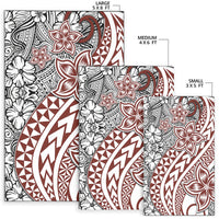 Set of tribal rugs: small 3x5, medium 4x6, large 5x8 in red/white/black